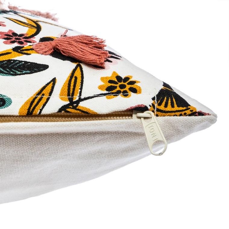 Atmosphera, poszewka na poduszkę gypsy z chwostami, 40-40 cm