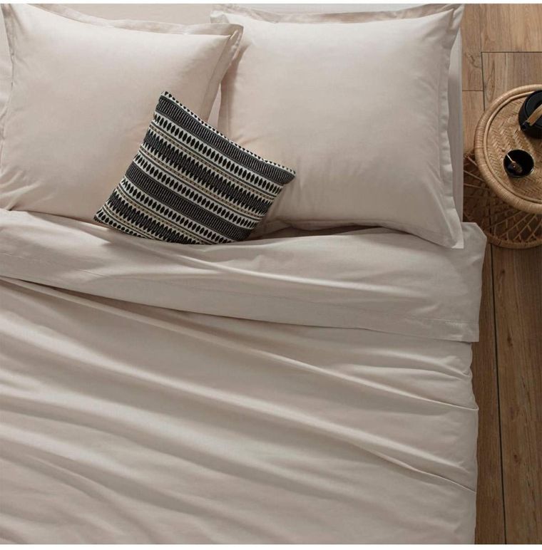 Atmosphera, poszewka na poduszkę z bawełny, 50-70 cm, beżowa