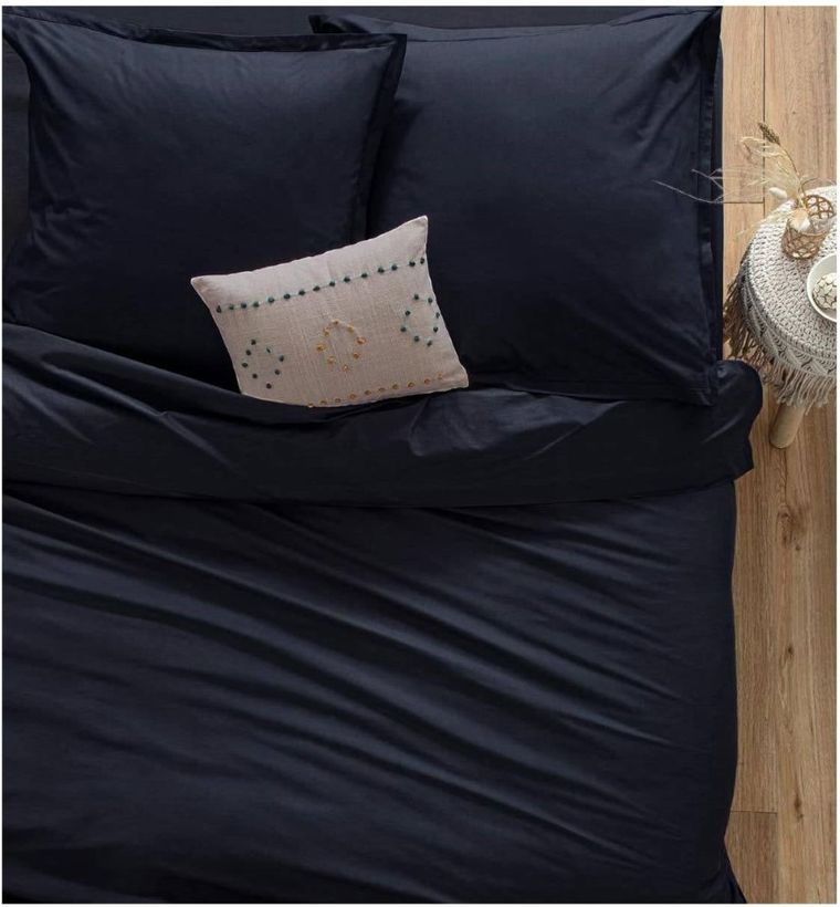 Atmosphera, poszewka na poduszkę z bawełny, 50-70 cm, granatowa