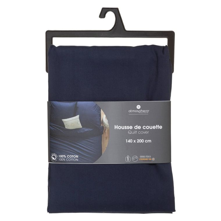 Atmosphera, poszwa na kołdrę, 140-200 cm, bawełna, granatowa