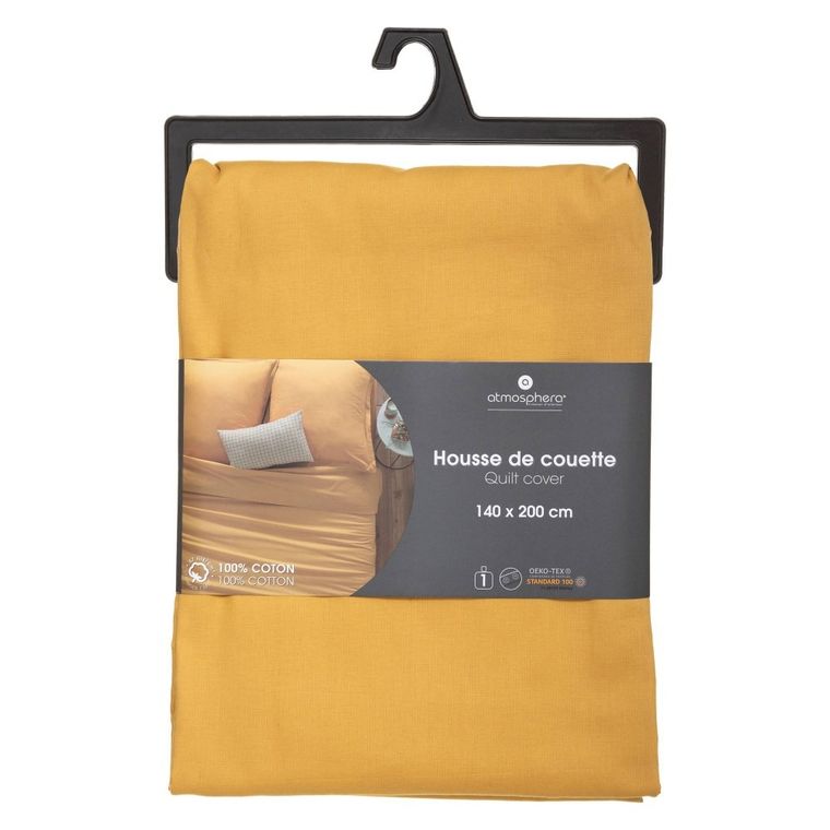 Atmosphera, poszwa na kołdrę, 140-200 cm, bawełna, żółta