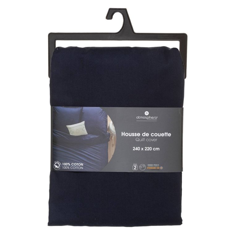 Atmosphera, poszwa na kołdrę, 240-220 cm, bawełna, granatowa