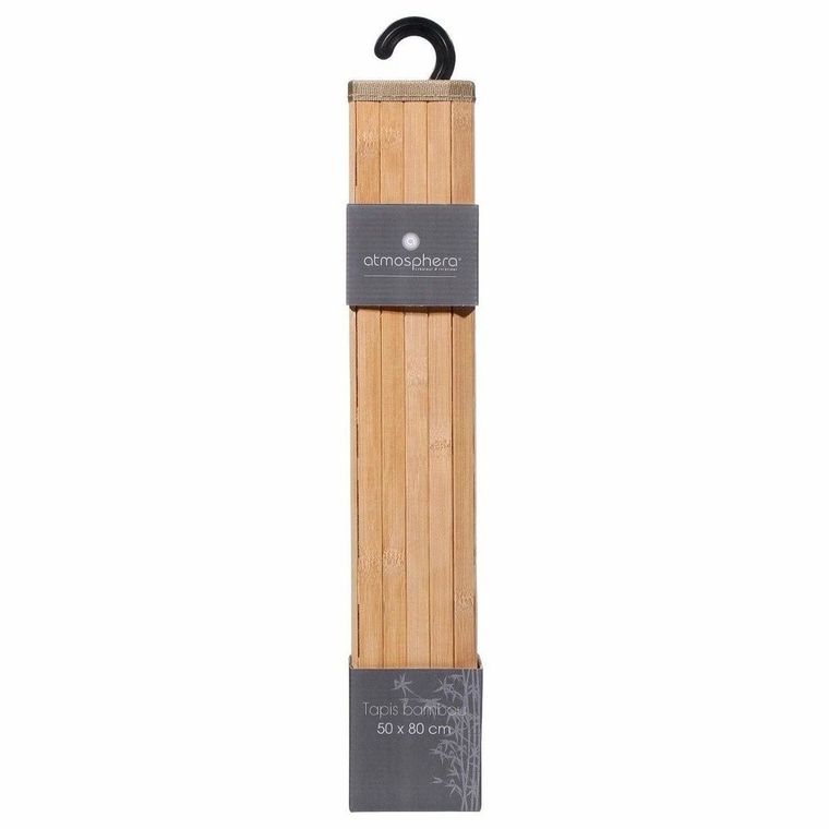 Atmosphera, prostokątna mata bambusowa, beż