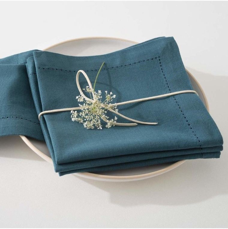 Atmosphera, serwetki na stół, Chambray, 40-40 cm, 4 szt., zielone