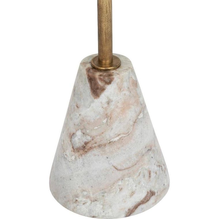 Atmosphera, stolik kawowy, marmur i drewno, ø 35.5 cm