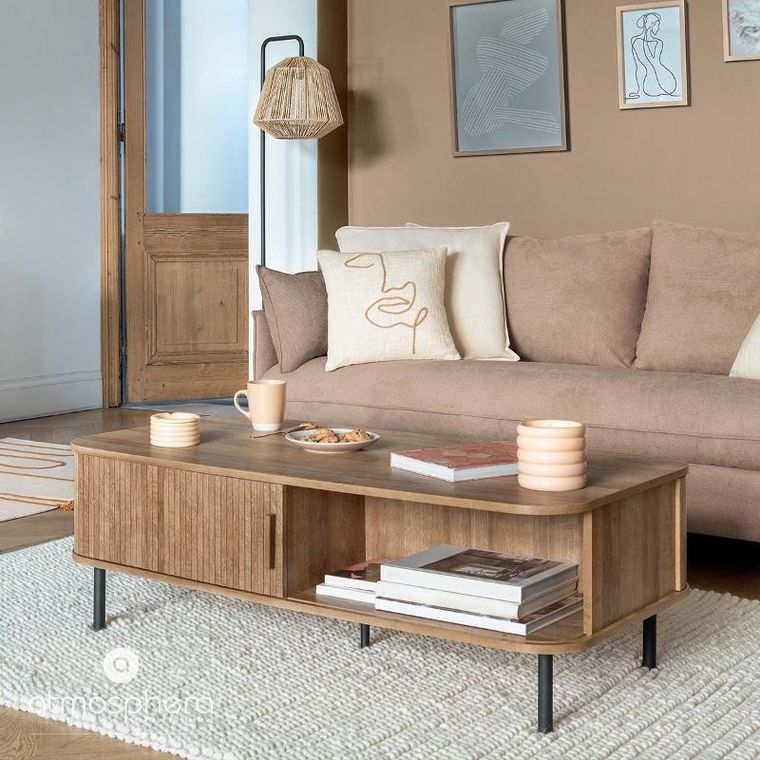 Atmosphera, stolik kawowy ze schowkiem, Colva, 120-60-41 cm