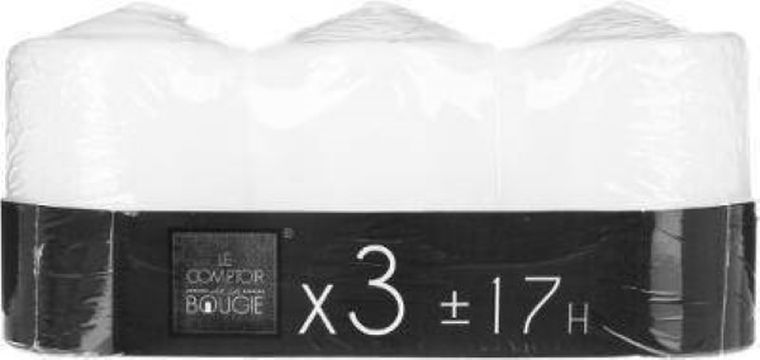 Atmosphera, świeca walec, biała, śr. 5-7,5 cm, 3 szt.