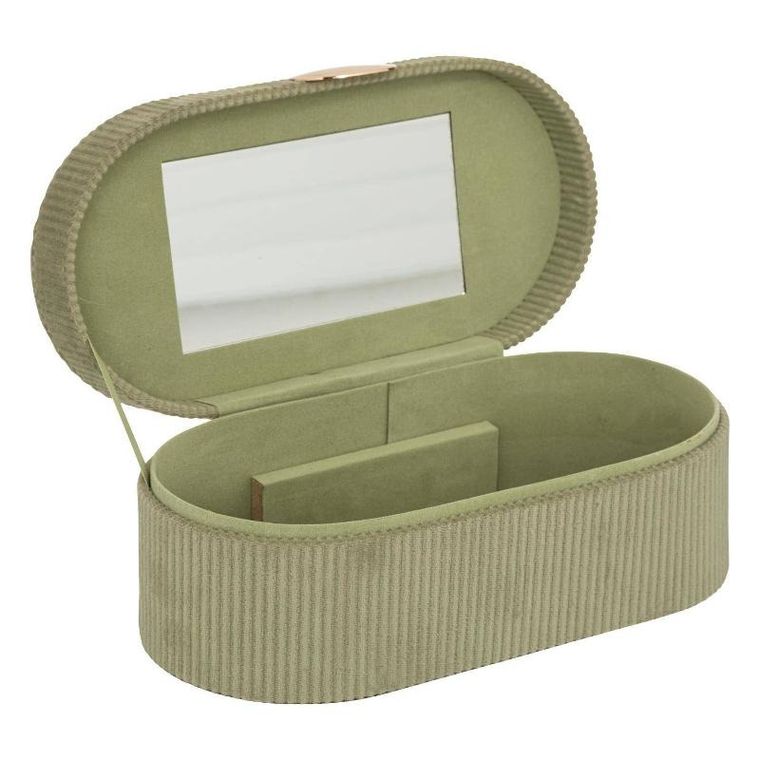 Atmosphera, szkatułka na biżuterię, Enya, sztruksowa, 13-10-25.5 cm