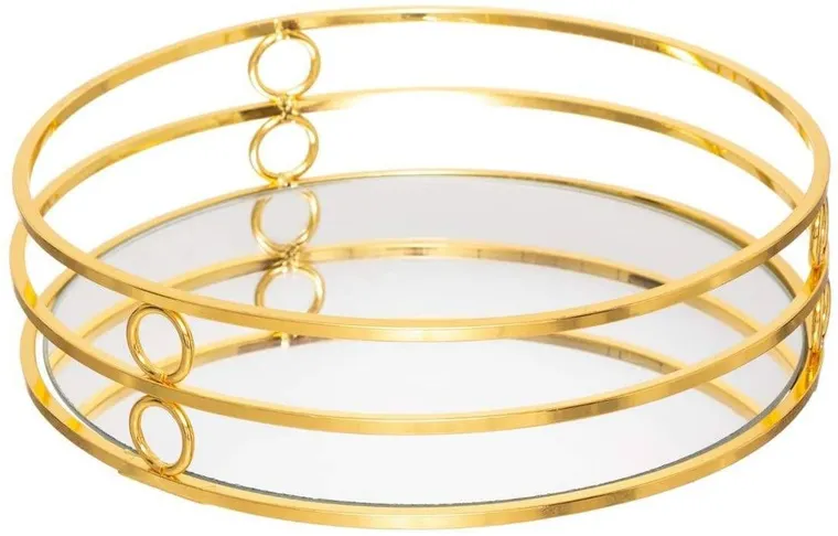 Atmosphera, taca lustrzana, Feel, 2 szt., złoty