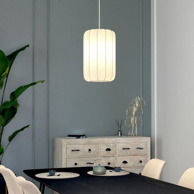 Atmosphera, Tobie, lampa sufitowa z bawełnianym kloszem, 25 cm