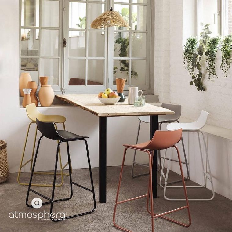 Atmosphera, wazon alicante, terakota z białym, 22 cm