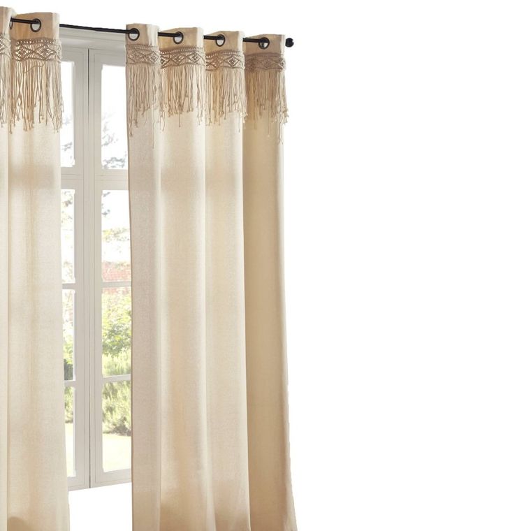 Atmosphera, zasłona do salonu z makramą, Ritual, 140-260 cm