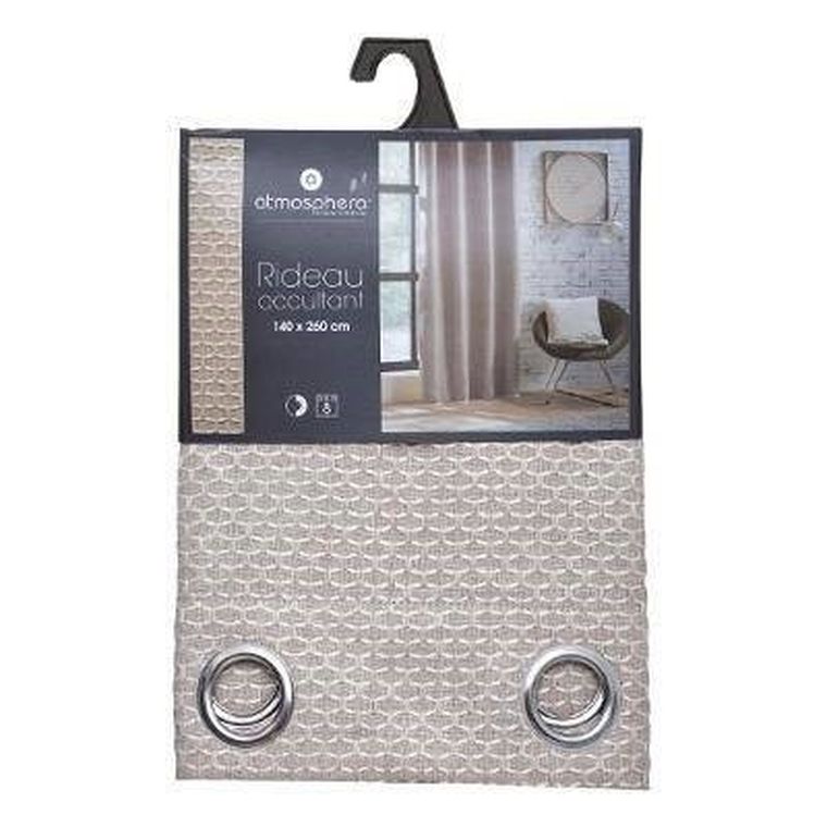 Atmosphera, zasłona zaciemniająca, Mattone, 140-260 cm, beżowa