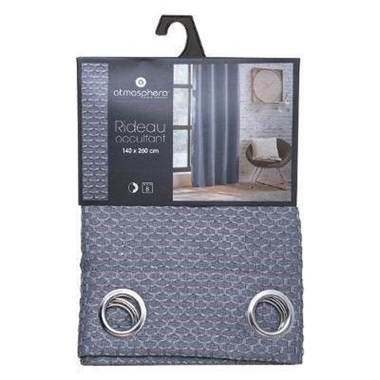 Atmosphera, zasłona zaciemniająca, Mattone, 140-260 cm, szara