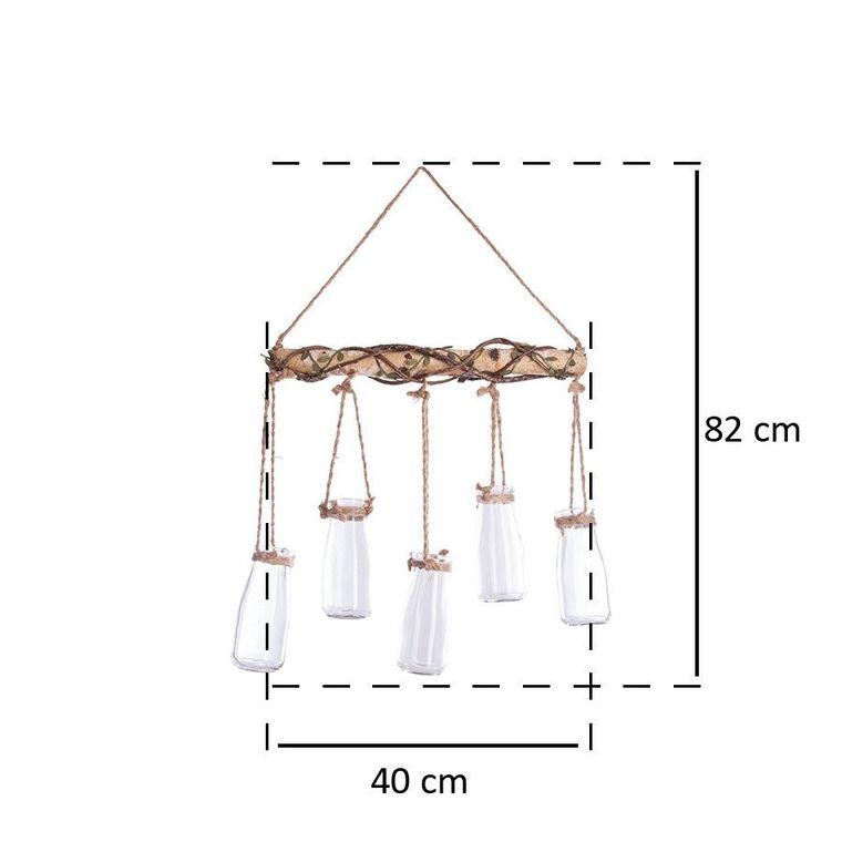 Atmosphera, zawieszka wielofunkcyjna ze szklanymi lampionami, w stylu etno