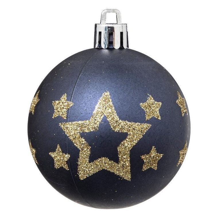 Atmosphera, zestaw bombek w brokatowe wzory, 6 cm