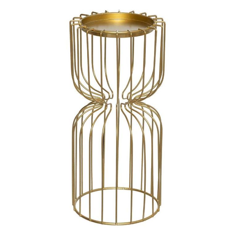 Atmosphera, zestaw metalowych świeczników na tealight, złote