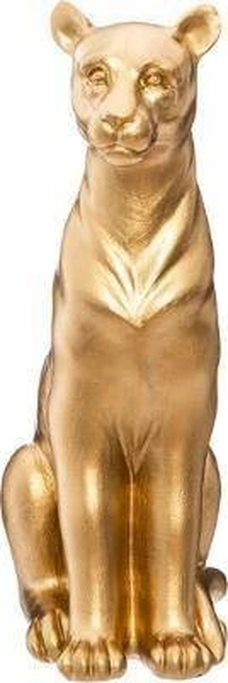 Atmosphera, złota figurka pantera, polyresin, 23 cm