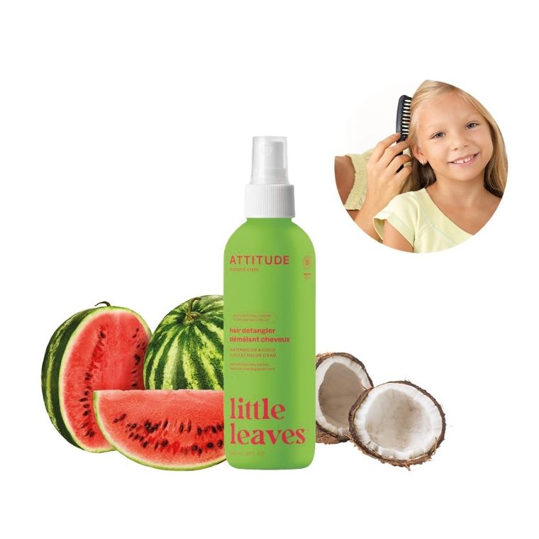Attitude, spray do rozczesywania włosów, arbuz i kokos, 240 ml