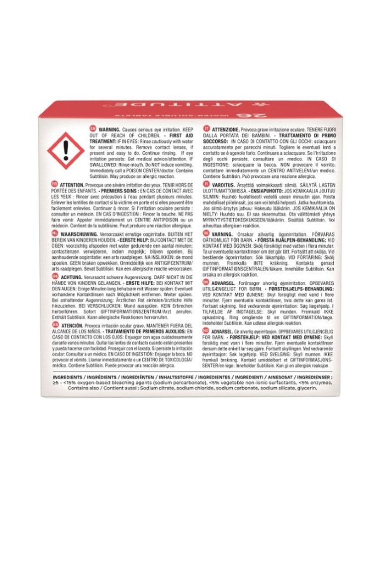 Attitude, tabletki do zmywarki rozpuszczalne saszetki, 26 szt, 520 g