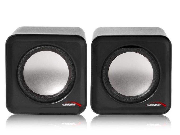Audiocore, AC870B 2.0, zestaw głośników komputerowych, czarny