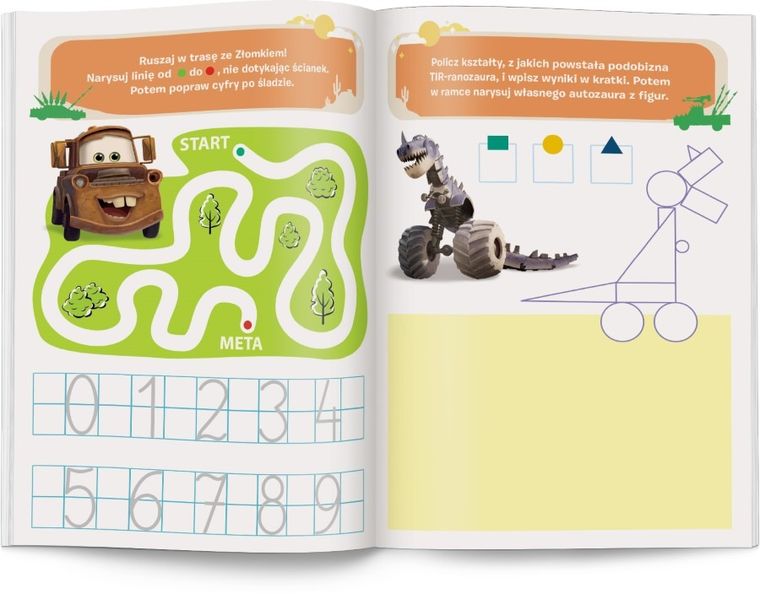 Auta w trasie. Zadania do zmazywania