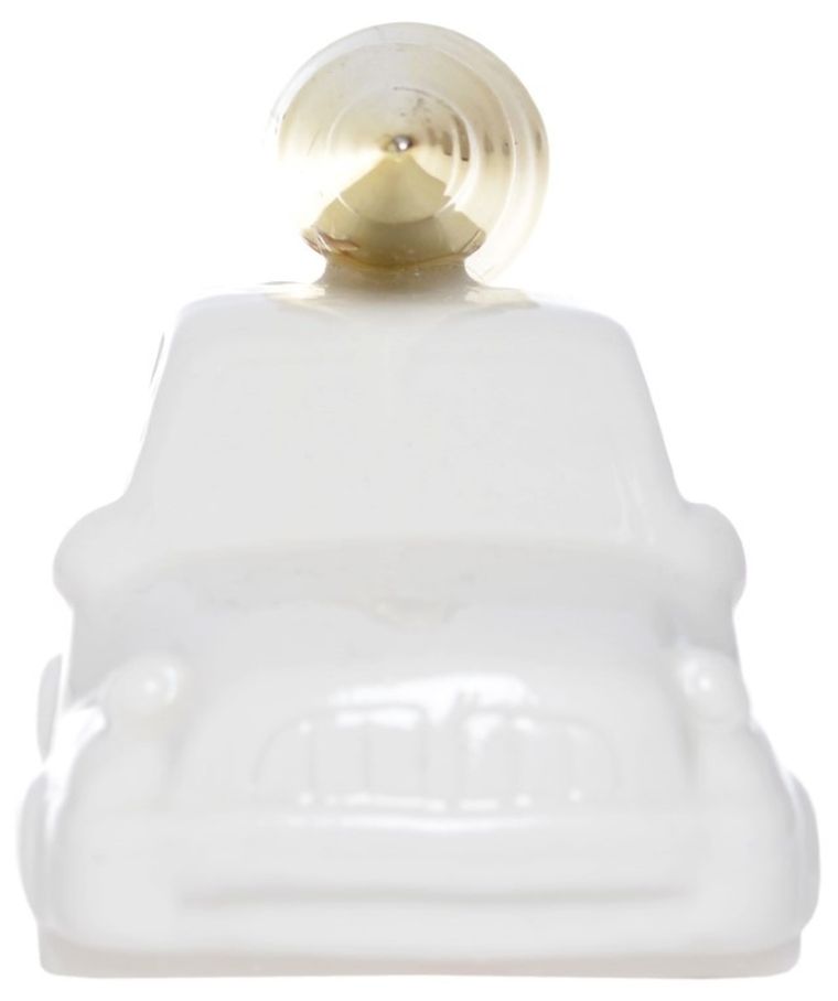 Auto porcelanowe z choinką na dachu, dekoracja