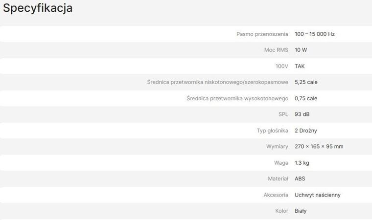 Avtek, głośnik naścienny, WS 510