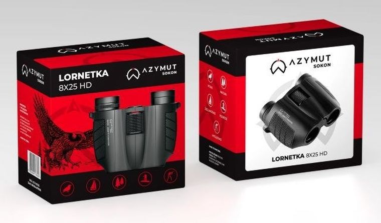 Azymut, Sokon, lornetka, 8-25 HD