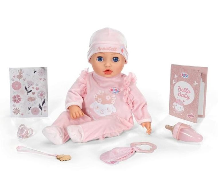Baby Born, Annabell, lalka bobas z akcesoriami, 43 cm