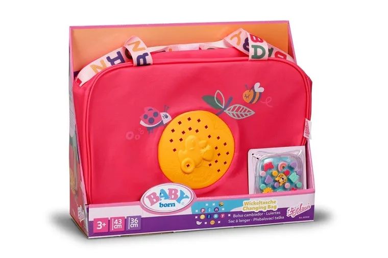 Baby Born, Changing Bag Pinplay, torba z akcesoriami do przewijania lalek
