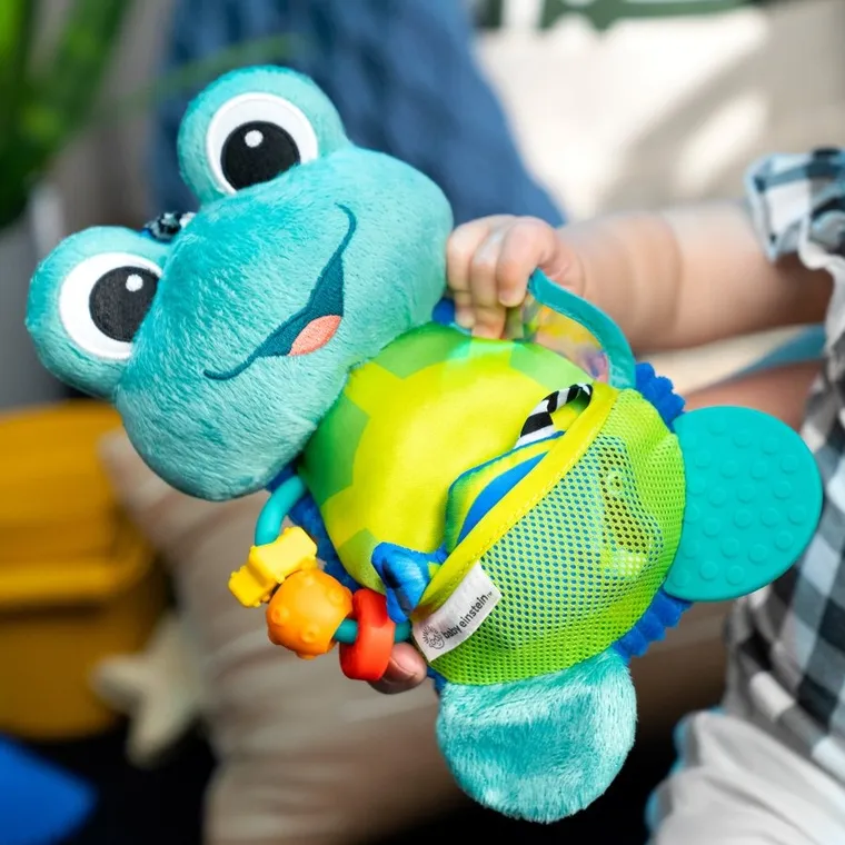 Baby Einstein, żółwik pluszowy sensoryczny do wózka z zaczepem