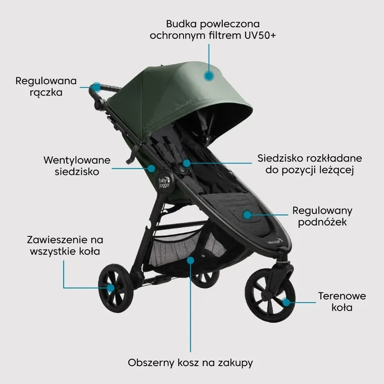 Baby Jogger, City Mini GT2, wózek spacerowy, Opulent Black