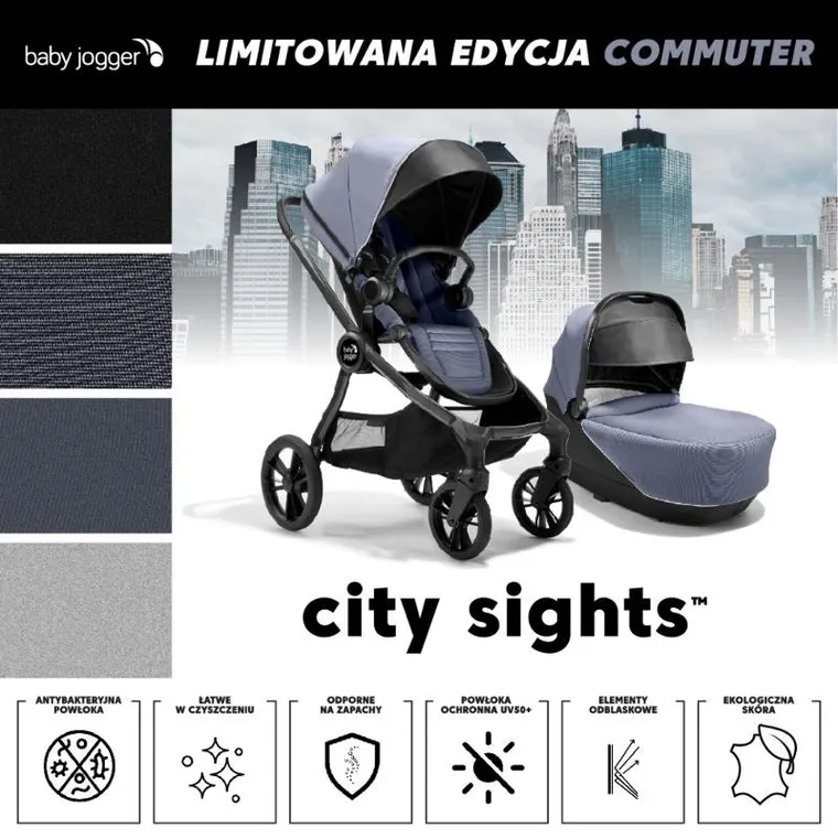 Baby Jogger, City Sights, wózek wielofunkcyjny 2w1, Commuter