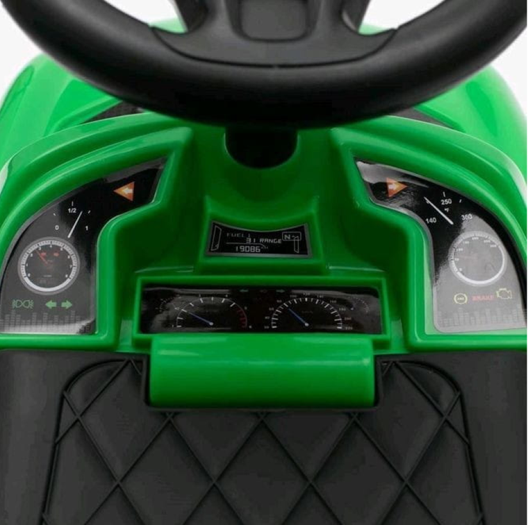 Baby Mix, jeździk z dźwiękiem i rączką, Racer, zielony