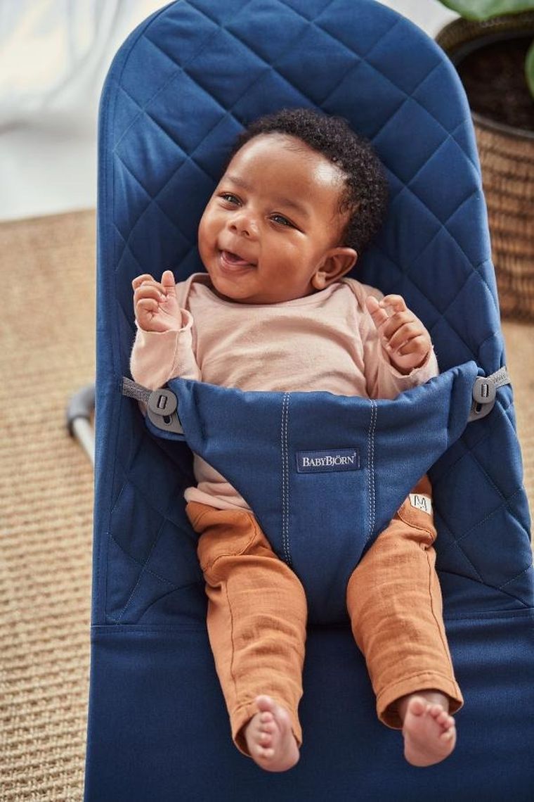 BabyBjörn, Bliss Woven, leżaczek, granatowy