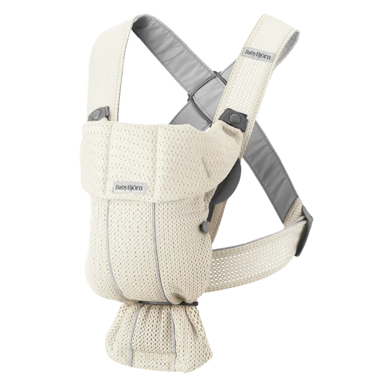 BabyBjörn, Mini 3D Mesh, nosidełko, kremowe