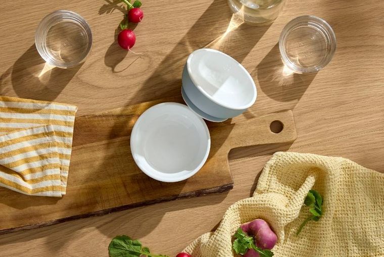 BabyBjörn, zestaw miseczek, Powder Blue, 2 szt.