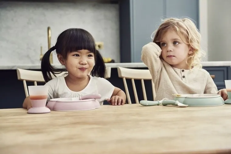 BabyBjörn, zestaw obiadowy, Powder Pink