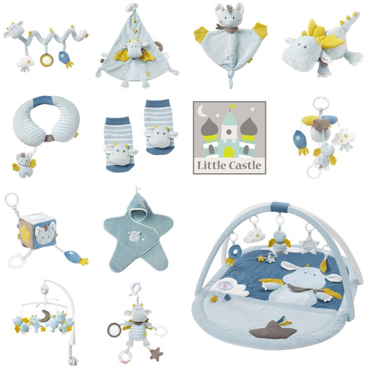 BabyFehn, Mały Zamek, Smok, pierwsza przytulanka, kocyk