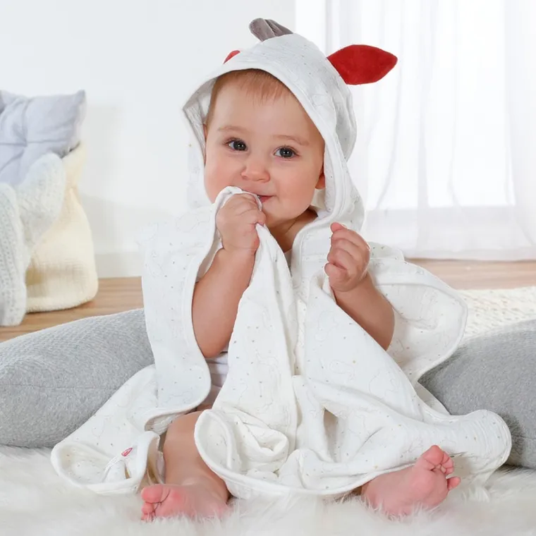 BabyFehn, Natura, Zebra, ponczo kąpielowe z kapturem, 55-110 cm