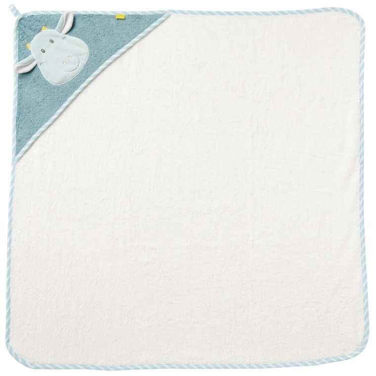 BabyFehn, Smok, Mały Zamek, ręcznik z kapturem, 80-80 cm