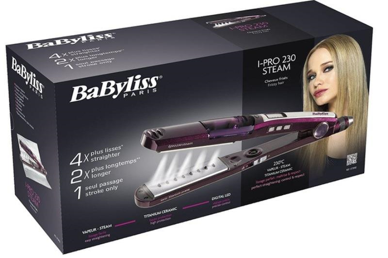 Babyliss, prostownica parowa, IPRO ST395E, fioletowa
