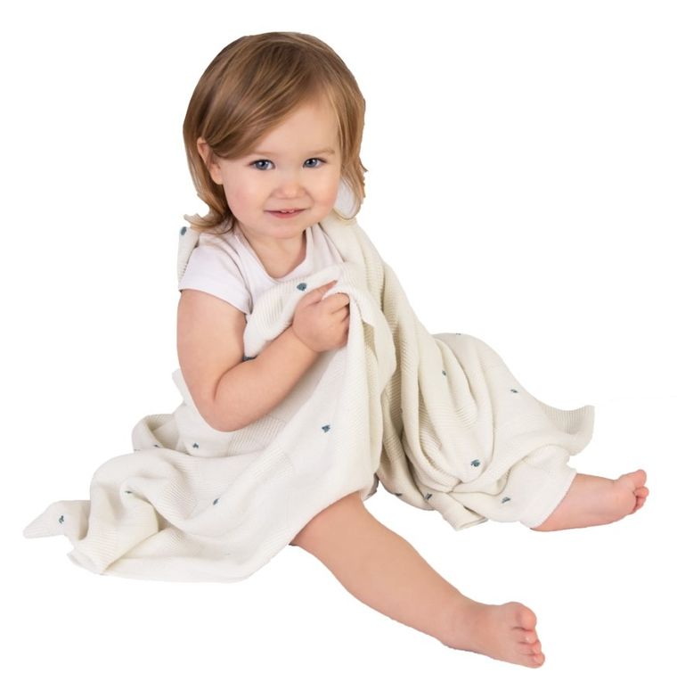 BabyMatex, Accent, koc bambusowy, biały, 80-100 cm