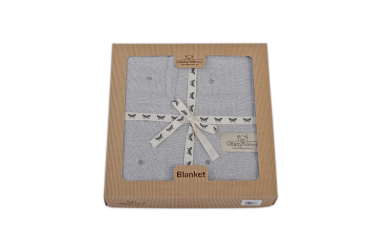 BabyMatex, Accent, koc bambusowy, szary, 80-100 cm