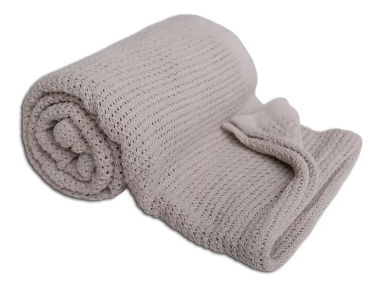 Babymatex, Lily, kocyk bawełniany, beżowy, 75-100 cm