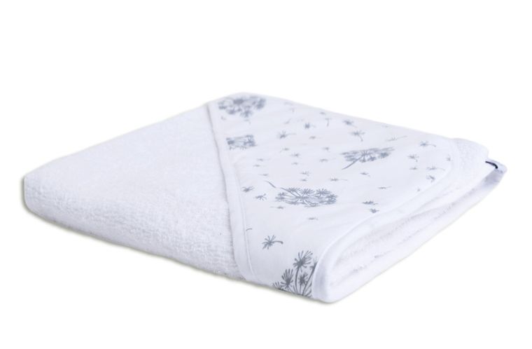 Babymatex, Maxi, niemowlęce okrycie kąpielowe frotte, biały, 100-100 cm