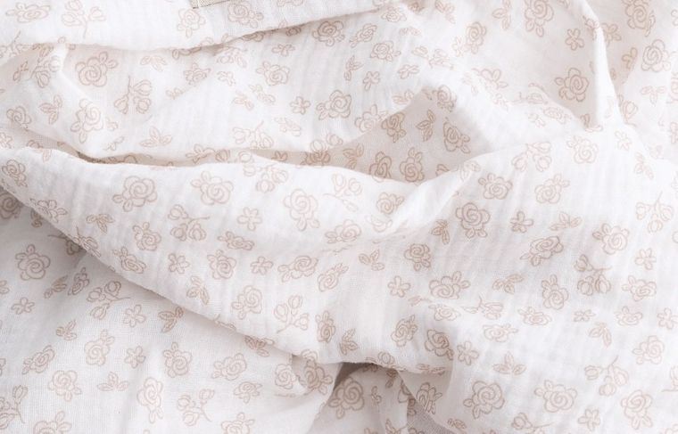 BabyMatex, otulacz muślinowy, róże, 80-120 cm