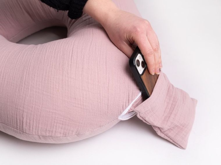 BabyMatex, poduszka do karmienia pozycjonująca, MiniRelax, różowa, 150 cm