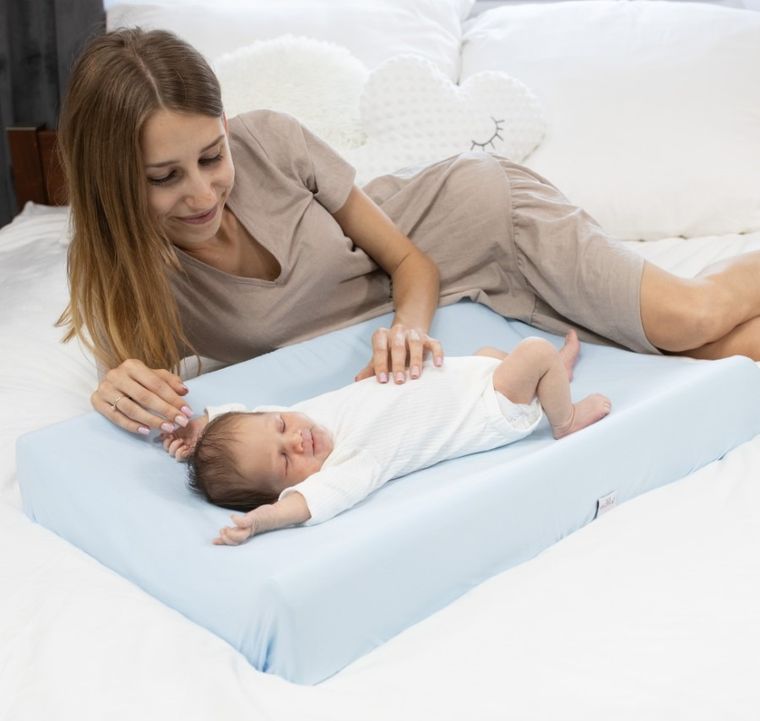 BabyMatex, pokrowiec na przewijak, bamboo, niebieski, 50-70/80 cm